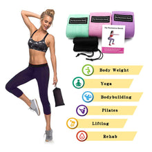 Load image into Gallery viewer, 3 Piece Fitness Rubber Bands Resistance Bands
